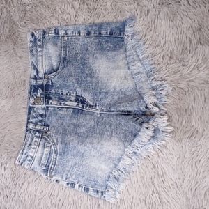 Altar'd state shorts light wash distressed